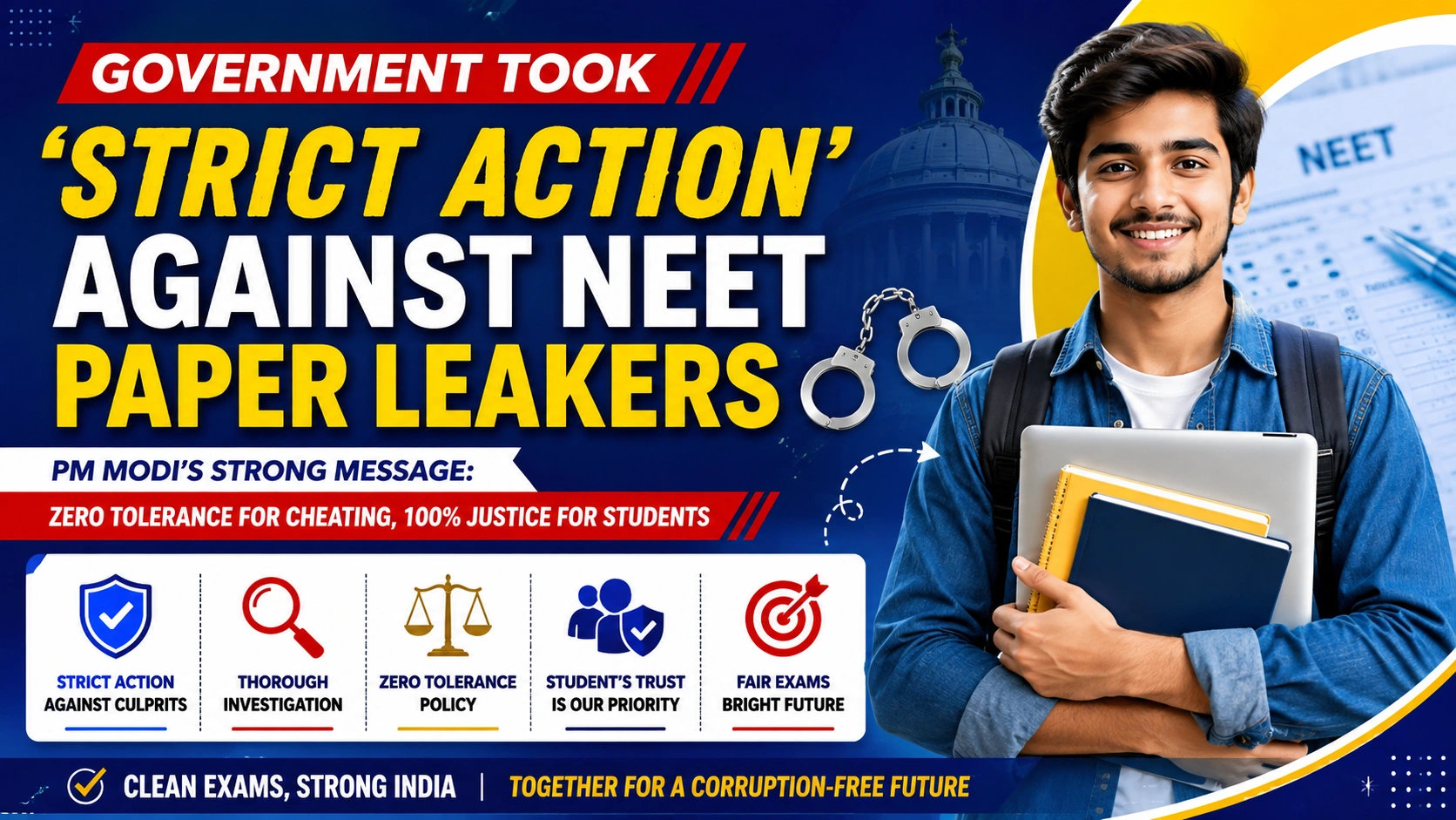 Government Took ‘Strict Action’ Against NEET Paper Leakers: PM Modi